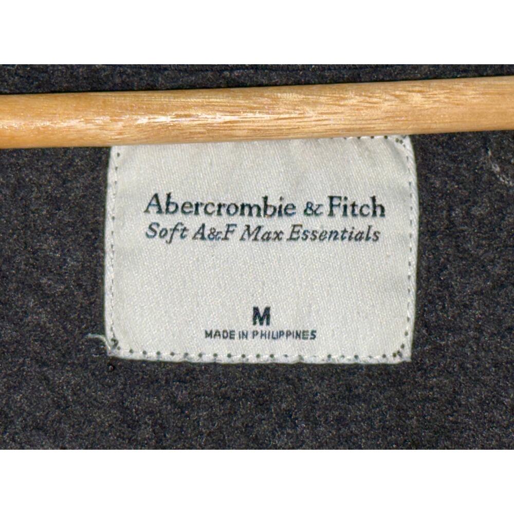 Abercrombie & Fitch Soft AF Max Essentials Black Full Zip Cropped Hoodie Size M - Picture 4 of 7